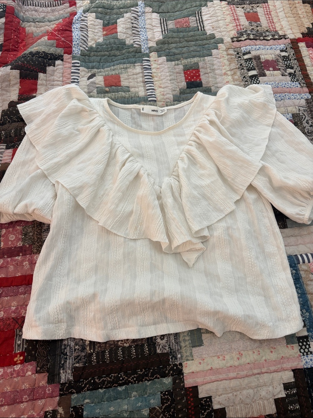 Mango puff sleeve top